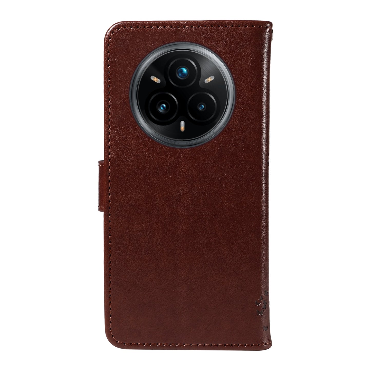 For Realme 14 Pro+ 5G Phone Case with Stand Cat Tree Pattern Leather Wallet Mobile Cover - Coffee