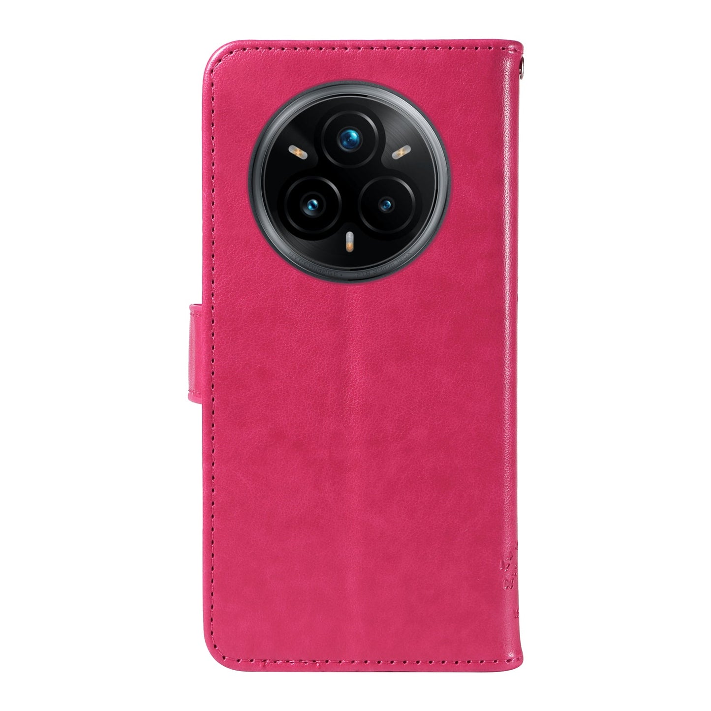 For Realme 14 Pro+ 5G Phone Case with Stand Cat Tree Pattern Leather Wallet Mobile Cover - Rose