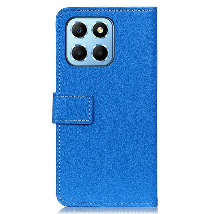 Drop-proof Phone Case For Honor X8 5G, Texture PU Leather + TPU Full Body Protection Shell Stand Wallet Magnetic Clasp Cell Phone Cover - Blue