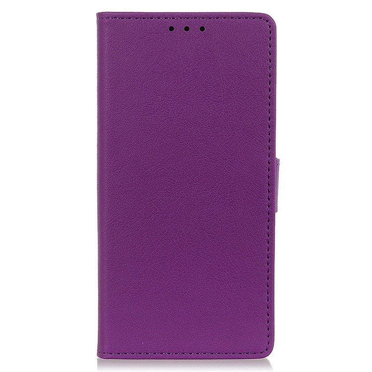 Drop-proof Phone Case For Honor X8 5G, Texture PU Leather + TPU Full Body Protection Shell Stand Wallet Magnetic Clasp Cell Phone Cover - Purple