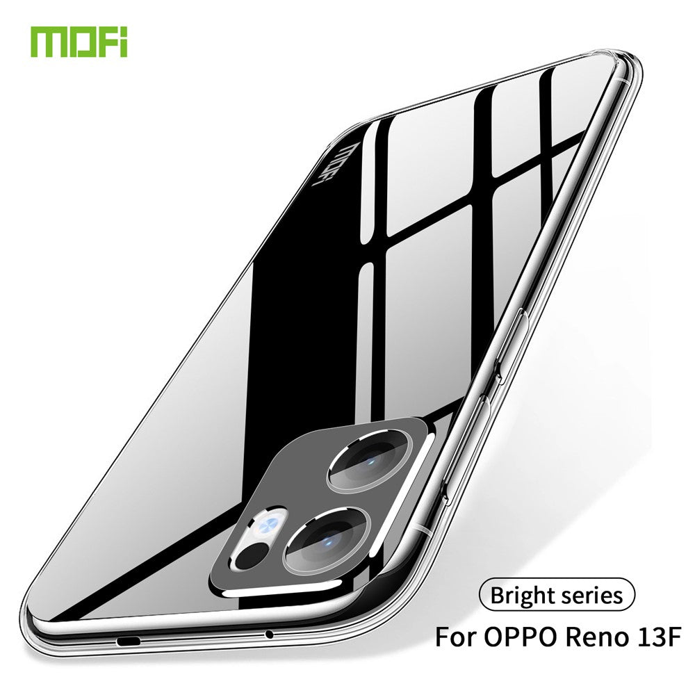 For Oppo Reno13 F 4G / Oppo Reno13 F 5G Clear Phone Case MOFI Ultra-Thin TPU Phone Back Cover - Transparent