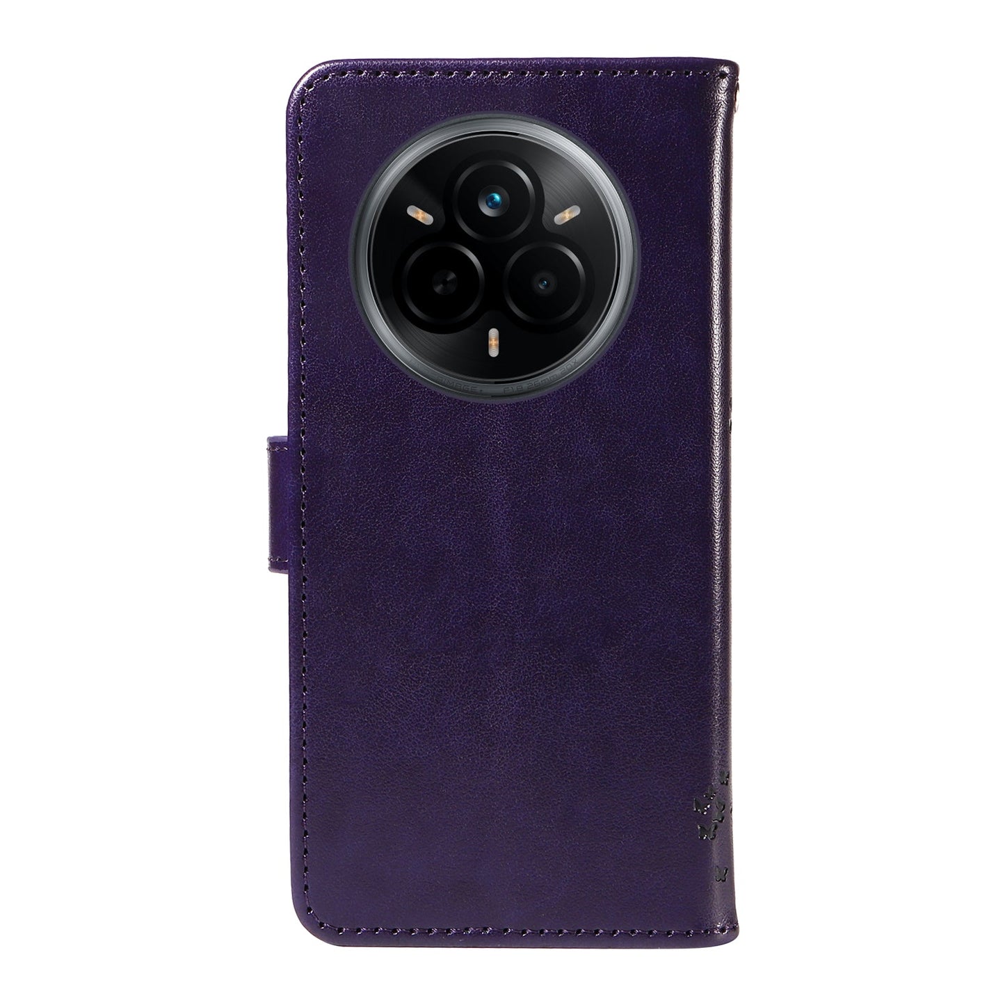 For Realme 14 Pro 5G Phone Case with Stand Cat Tree Pattern Leather Wallet Mobile Cover - Purple
