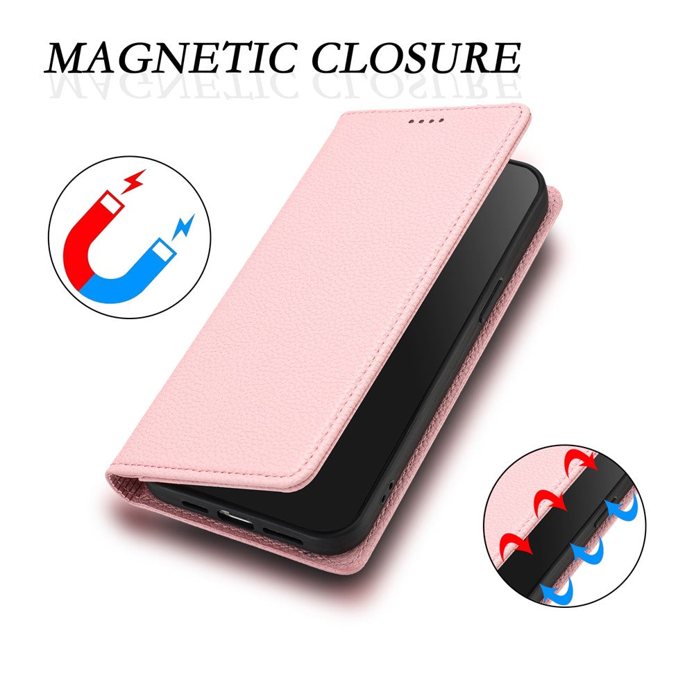 For Oppo Reno13 F 5G Wallet Case RFID Blocking Litchi Texture Leather Mobile Cover - Pink