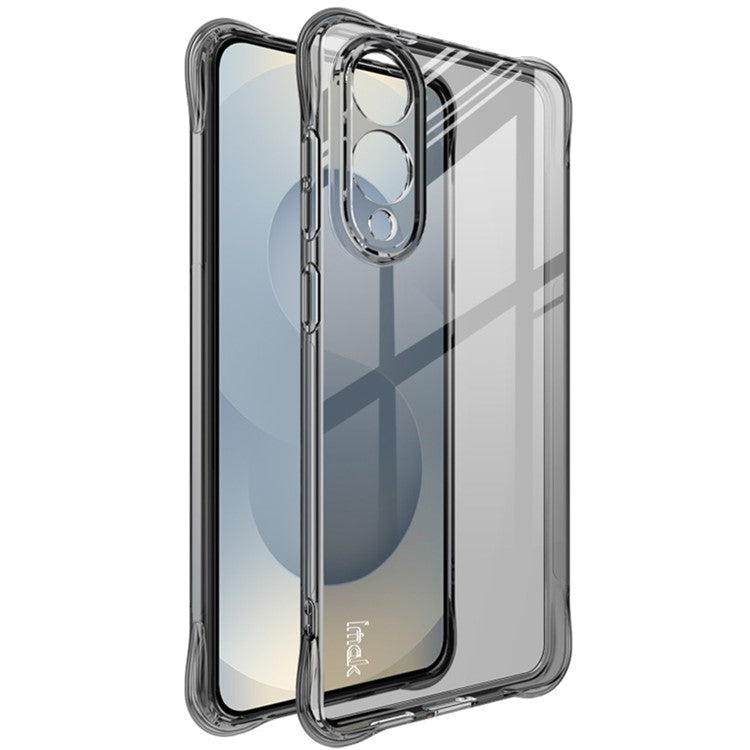 IMAK For Samsung Galaxy S25 Edge Case TPU Phone Cover Airbag Shockproof Protection - Transparent Black