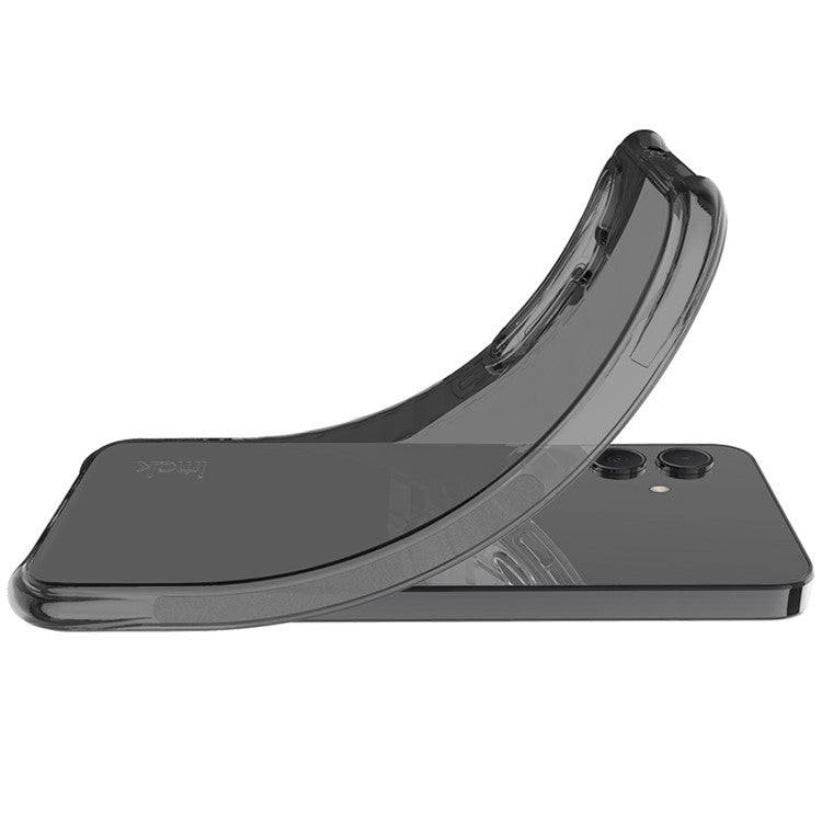 IMAK For Samsung Galaxy S25 Edge Case TPU Phone Cover Airbag Shockproof Protection - Transparent Black