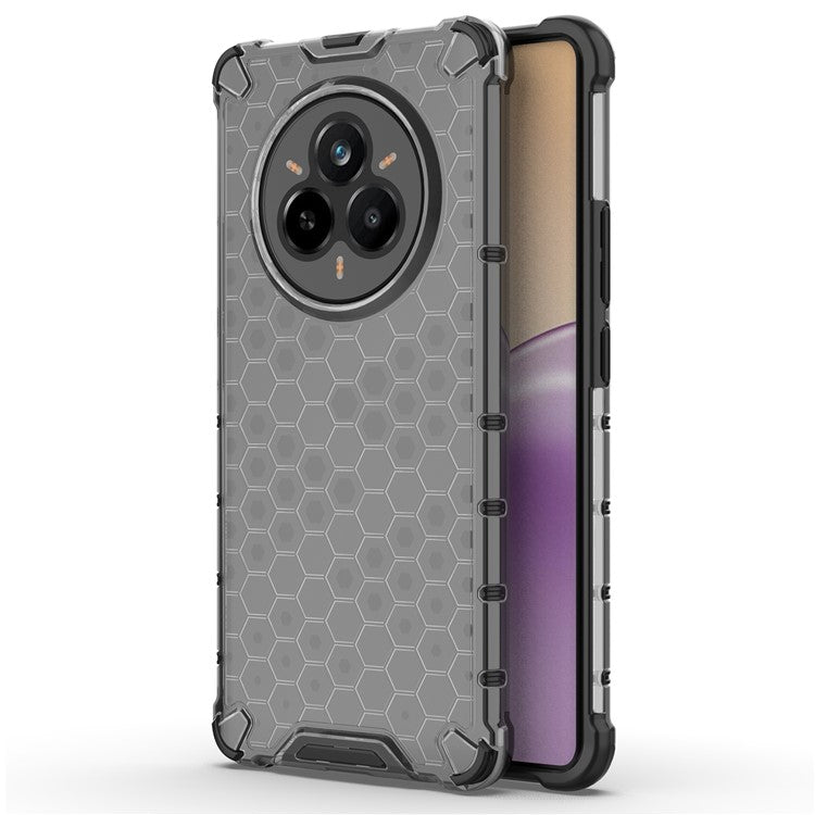For Realme 14 Pro 5G Case PC + TPU Phone Cover Honeycomb Shape - Black