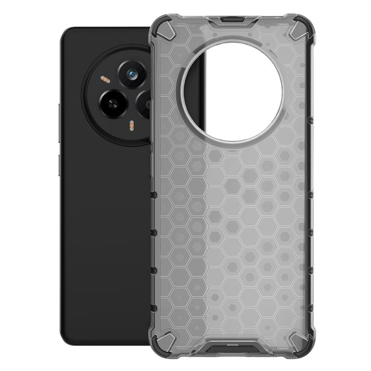 For Realme 14 Pro 5G Case PC + TPU Phone Cover Honeycomb Shape - Black