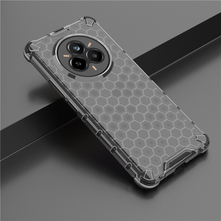 For Realme 14 Pro 5G Case PC + TPU Phone Cover Honeycomb Shape - Black