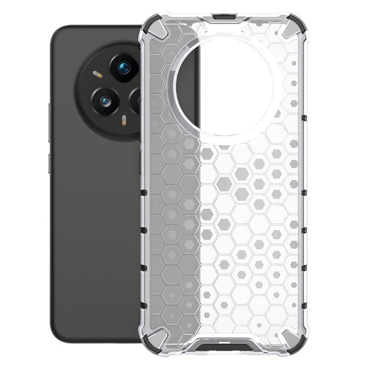 For Realme 14 Pro+ 5G Case PC + TPU Phone Cover Honeycomb Shape - Grey