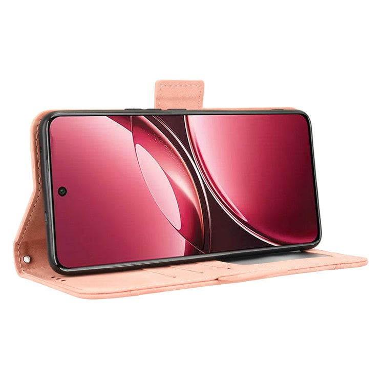 For vivo V50 5G Case Wallet Leather Phone Cover with Multiple Card Slots - Pink