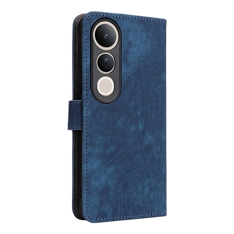 For vivo V50 Lite 4G / 5G Case Wallet RFID Blocking PU Leather Cover Viewing Stand - Blue