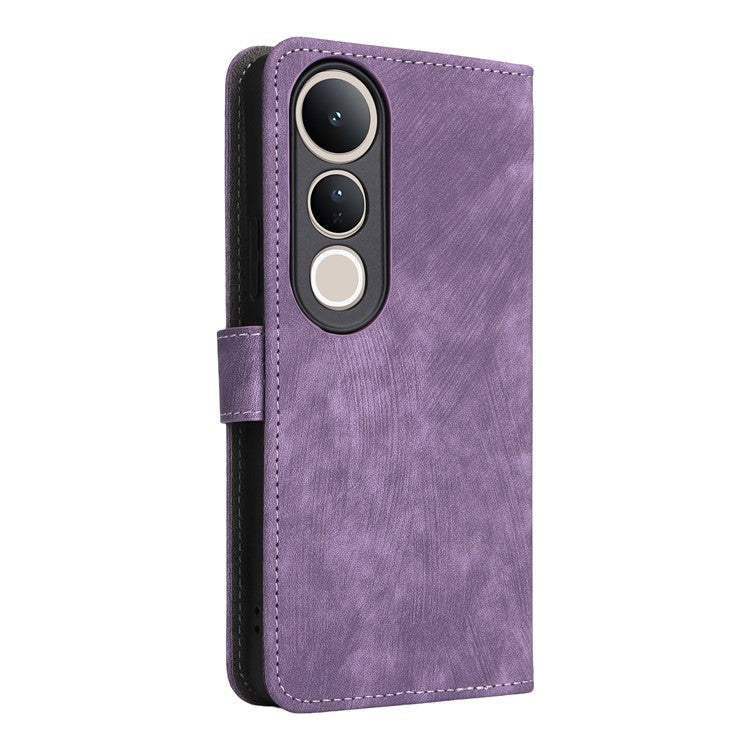 For vivo V50 Lite 4G / 5G Case Wallet RFID Blocking PU Leather Cover Viewing Stand - Purple
