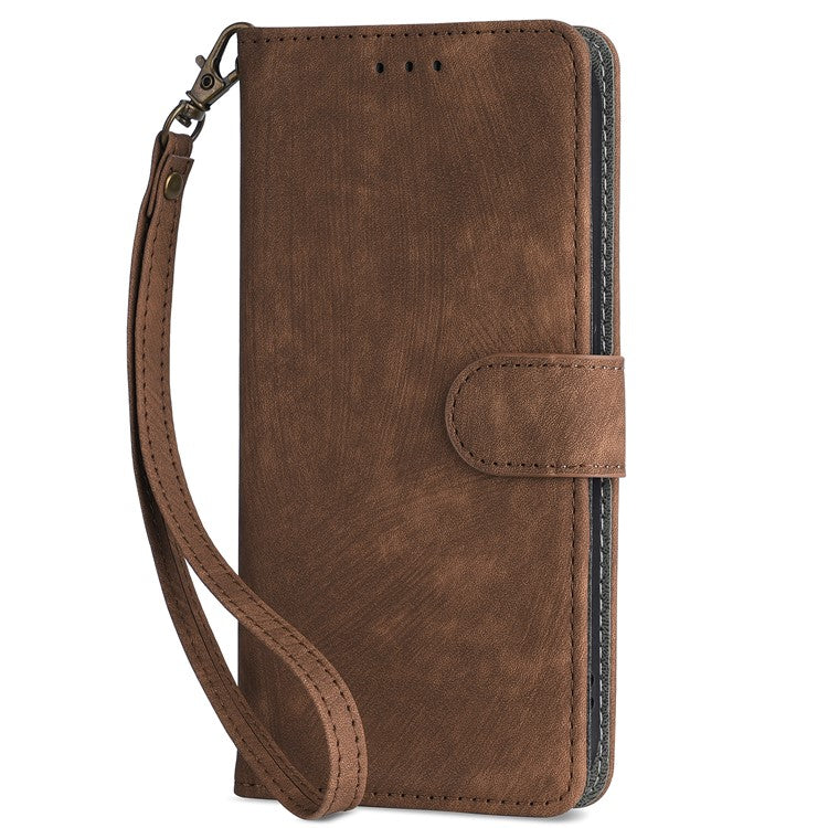 For vivo V50 Lite 4G / 5G Case Wallet RFID Blocking PU Leather Cover Viewing Stand - Brown