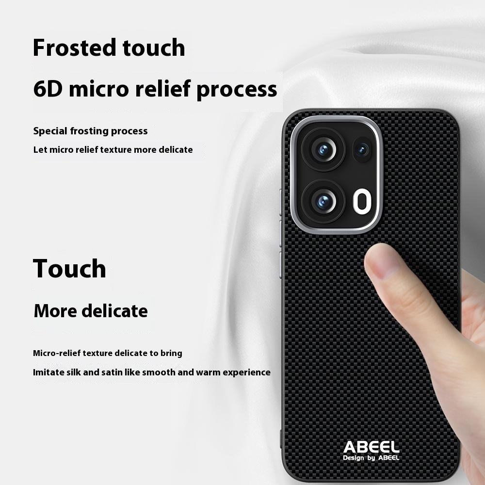ABEEL For Oppo Reno13 5G (Global) Case Compatible with MagSafe Printed PC TPU Aluminum Alloy Leather Phone Cover - Black