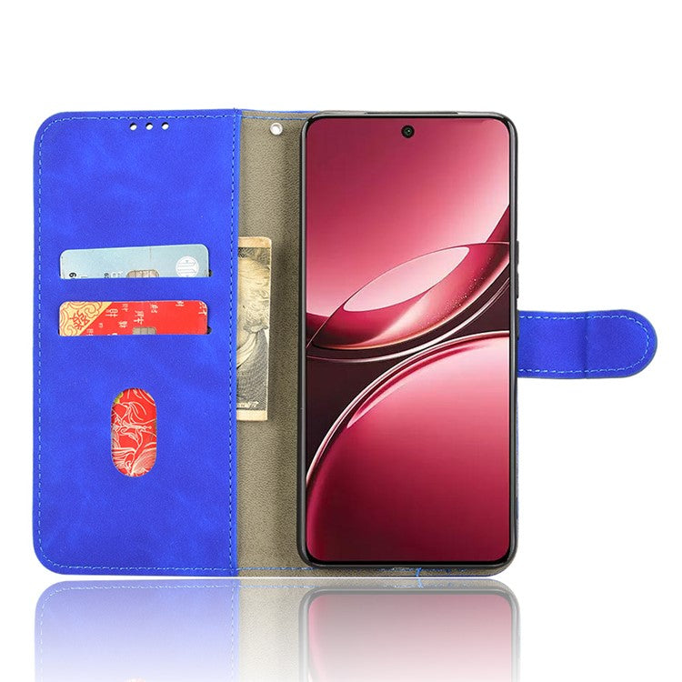 For vivo V50 5G Leather Case Skin Feel Anti Drop Wallet Flip Phone Cover - Blue