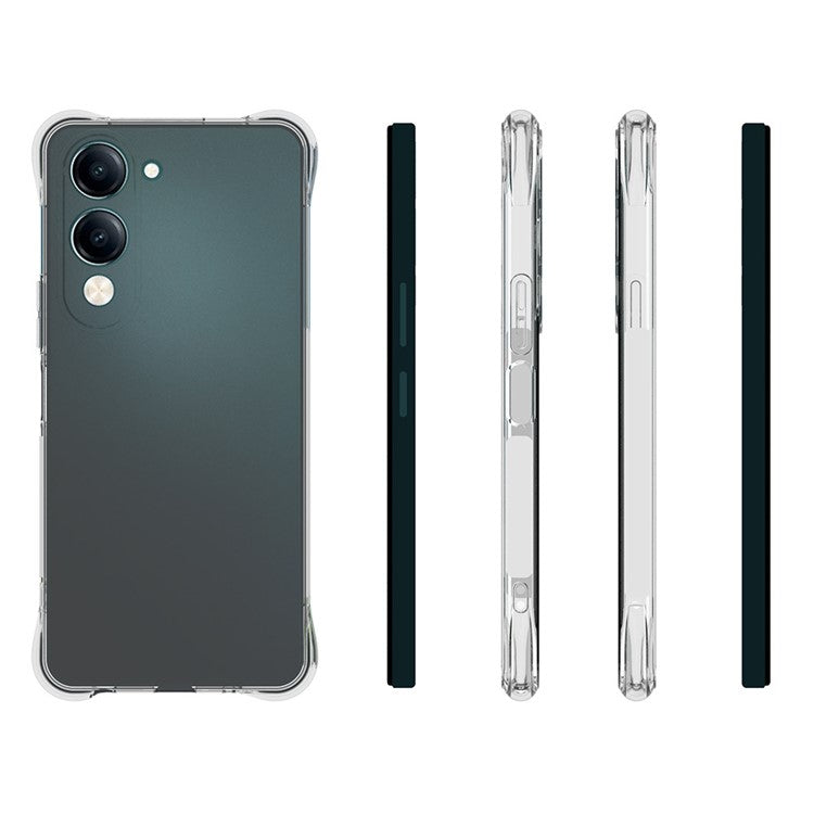 For vivo Y29s 5G / Y04 4G TPU Phone Case Non Slip Transparent Mobile Phone Cover