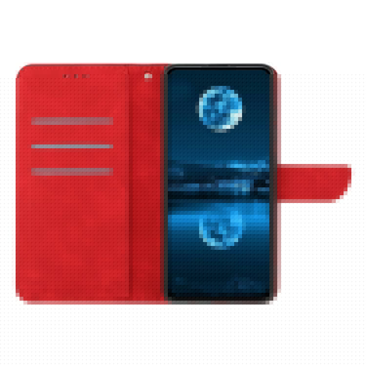 For vivo Y04 4G / Y29s 5G Case Skin Touch Lines Imprinted PU Leather Flip Phone Cover - Red