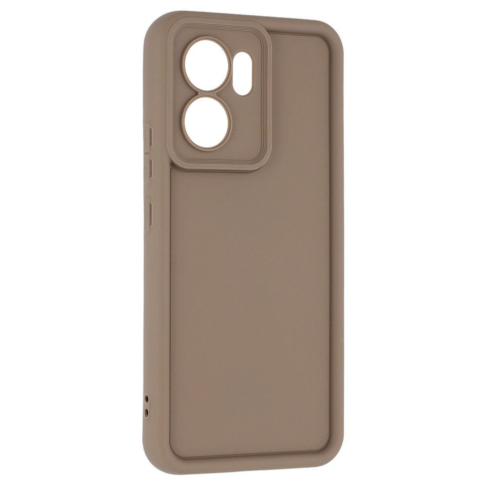 For Oppo Reno13 F 5G / Reno13 F 4G Case Grooved Design TPU Anti Slip Phone Cover - Brown