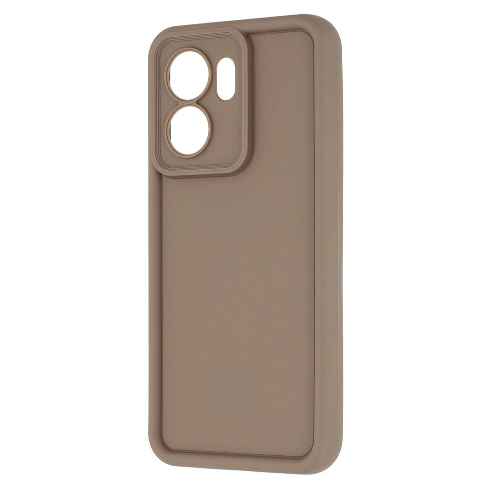 For Oppo Reno13 F 5G / Reno13 F 4G Case Grooved Design TPU Anti Slip Phone Cover - Brown