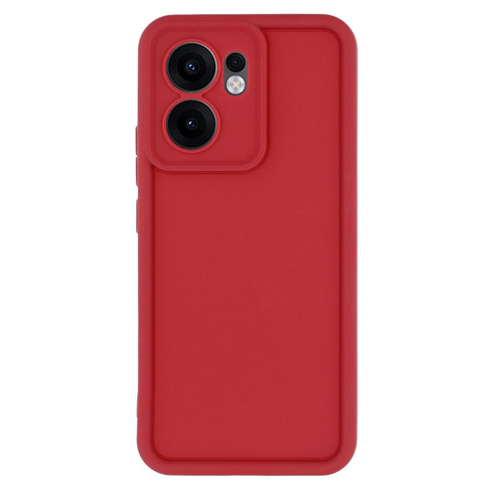 For Oppo Reno13 F 5G / Reno13 F 4G Case Grooved Design TPU Anti Slip Phone Cover - Red