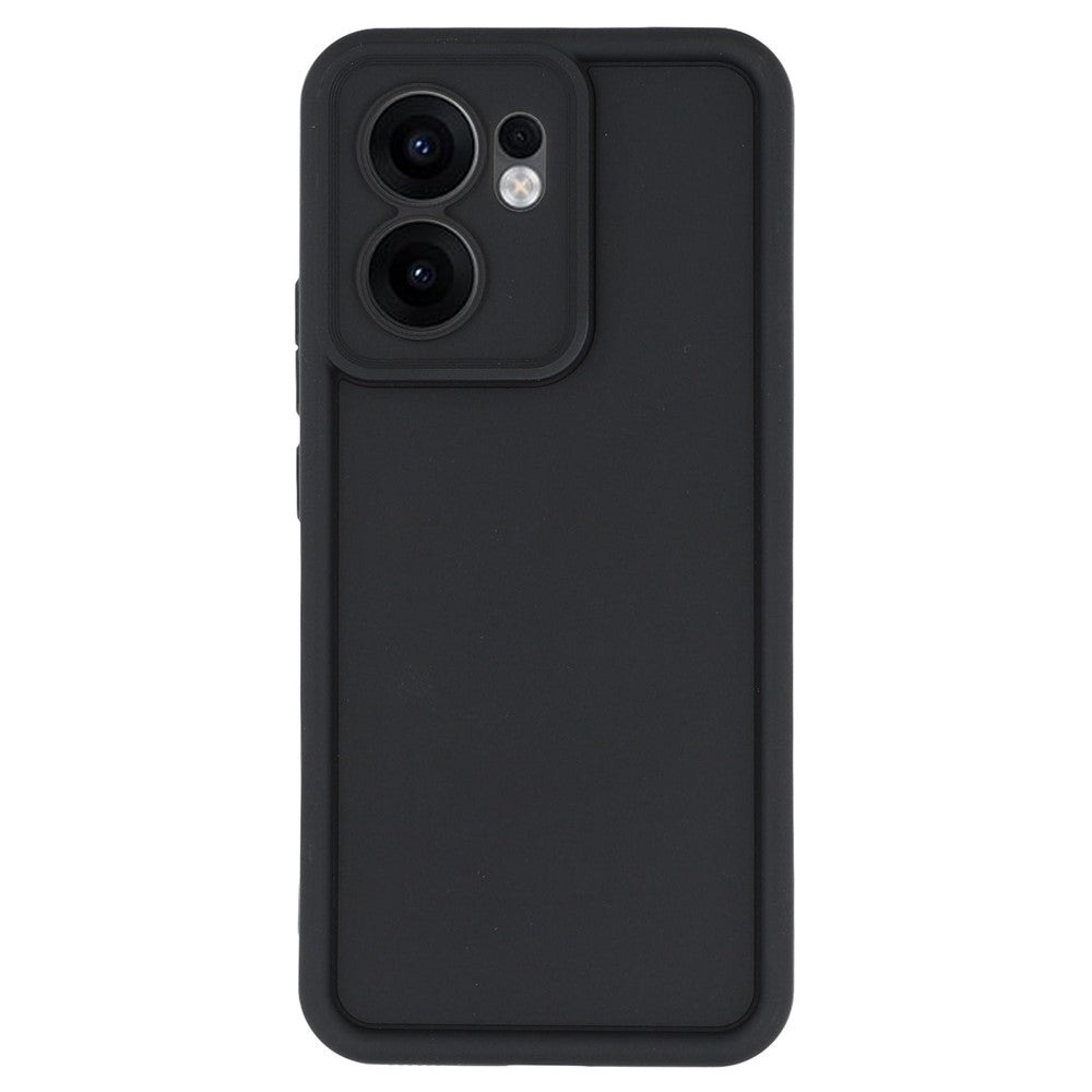 For Oppo Reno13 F 5G / Reno13 F 4G Case Grooved Design TPU Anti Slip Phone Cover - Black