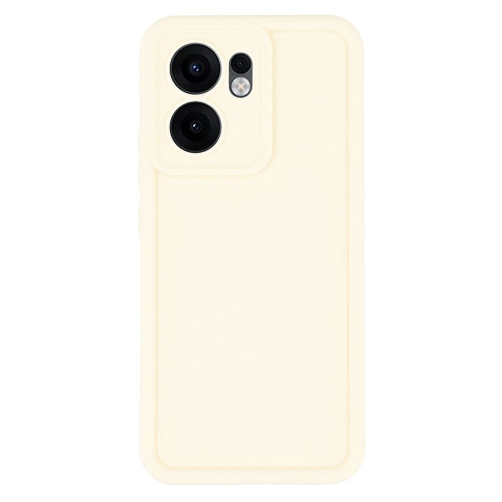 For Oppo Reno13 F 5G / Reno13 F 4G Case Grooved Design TPU Anti Slip Phone Cover - Beige