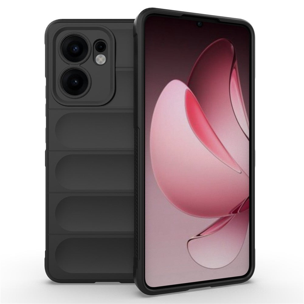 For Oppo Reno13 F 5G Case Anti-Drop Soft TPU Rugged Phone Back Cover - Black