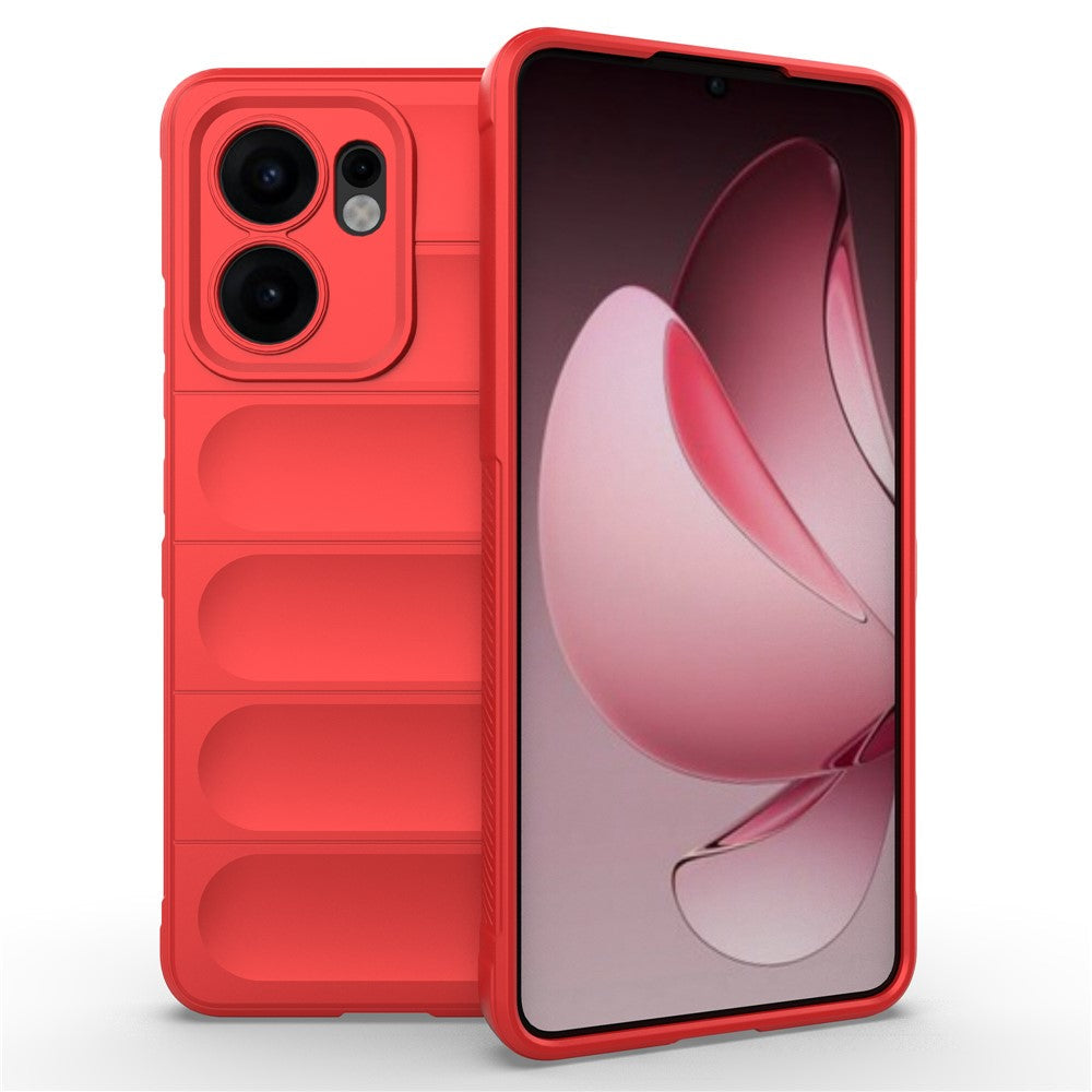 For Oppo Reno13 F 5G Case Anti-Drop Soft TPU Rugged Phone Back Cover - Red