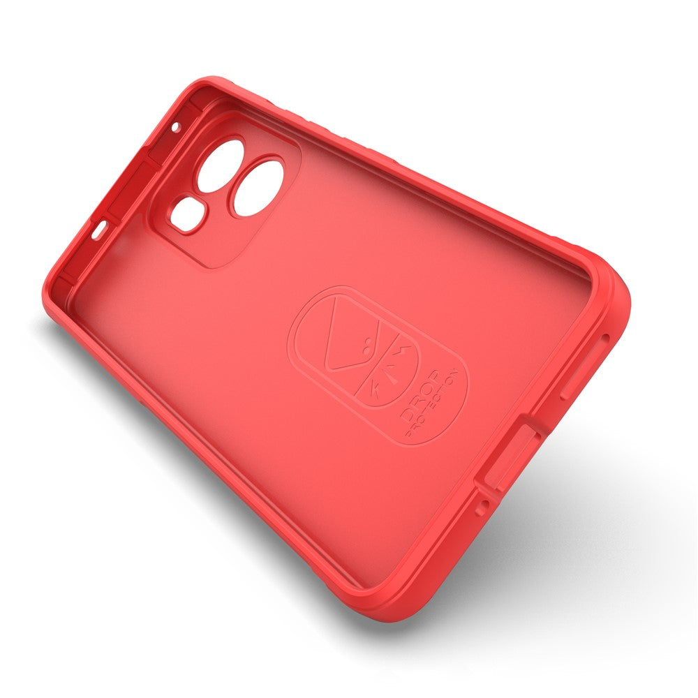 For Oppo Reno13 F 5G Case Anti-Drop Soft TPU Rugged Phone Back Cover - Red