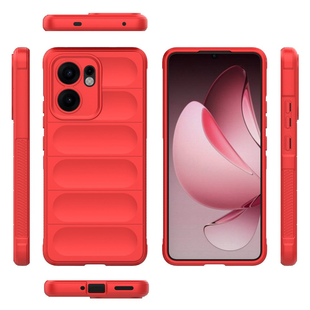 For Oppo Reno13 F 5G Case Anti-Drop Soft TPU Rugged Phone Back Cover - Red