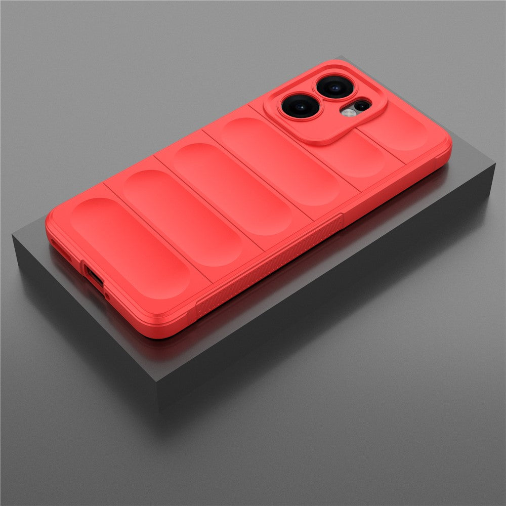 For Oppo Reno13 F 5G Case Anti-Drop Soft TPU Rugged Phone Back Cover - Red