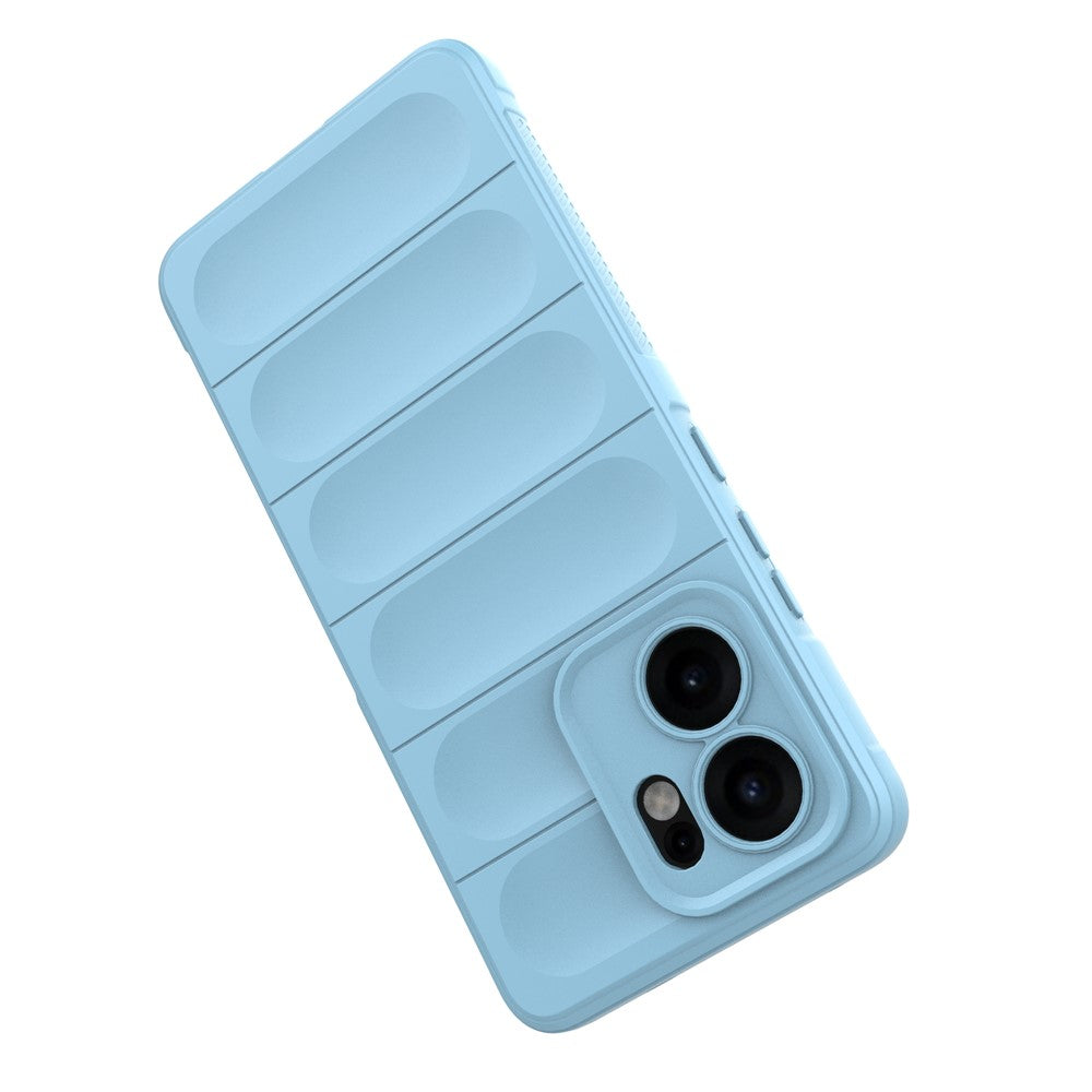 For Oppo Reno13 F 5G Case Anti-Drop Soft TPU Rugged Phone Back Cover - Baby Blue