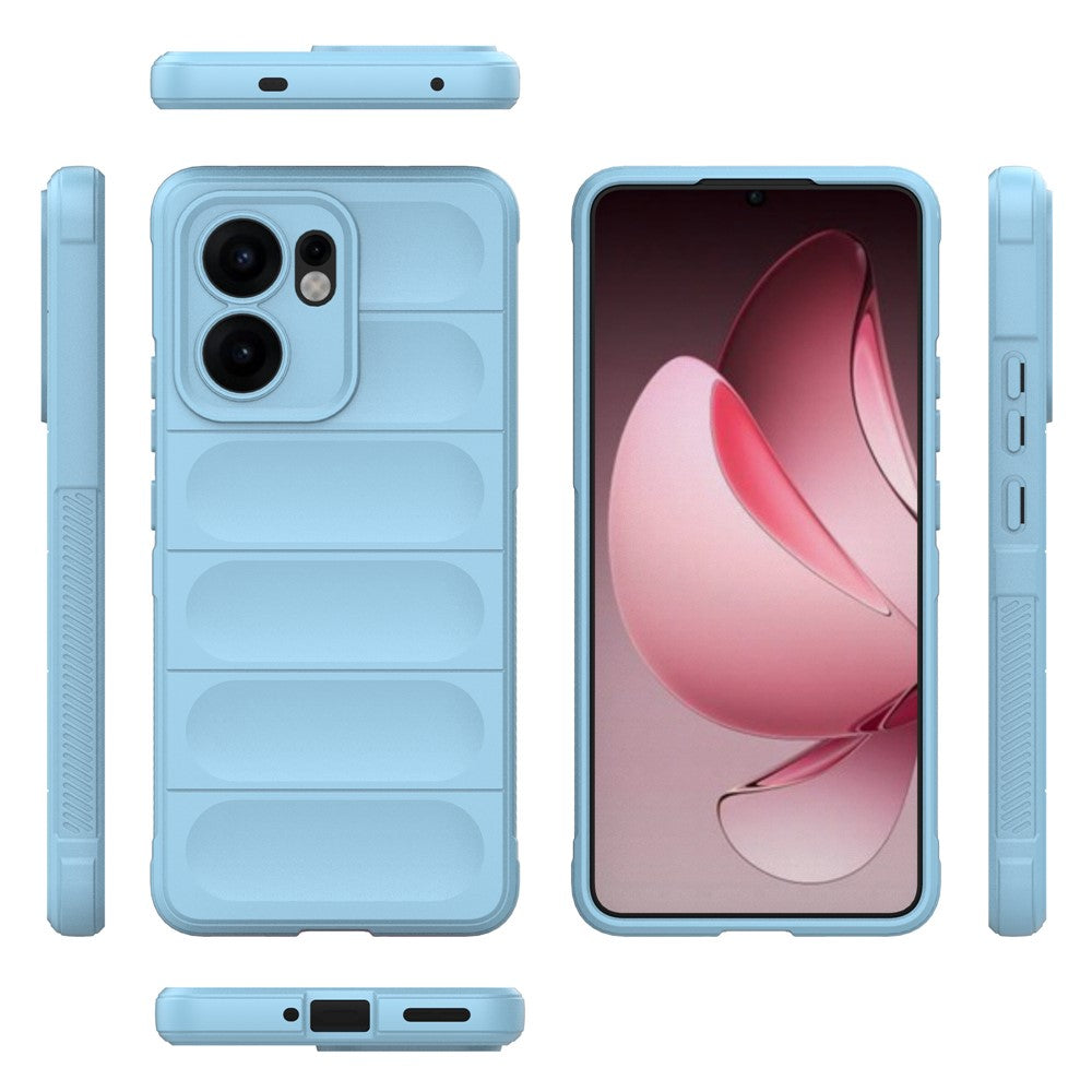 For Oppo Reno13 F 5G Case Anti-Drop Soft TPU Rugged Phone Back Cover - Baby Blue