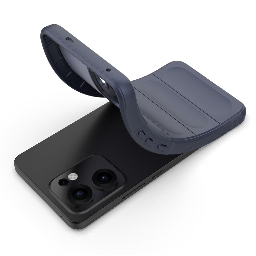 For Oppo Reno13 F 5G Case Anti-Drop Soft TPU Rugged Phone Back Cover - Dark Blue