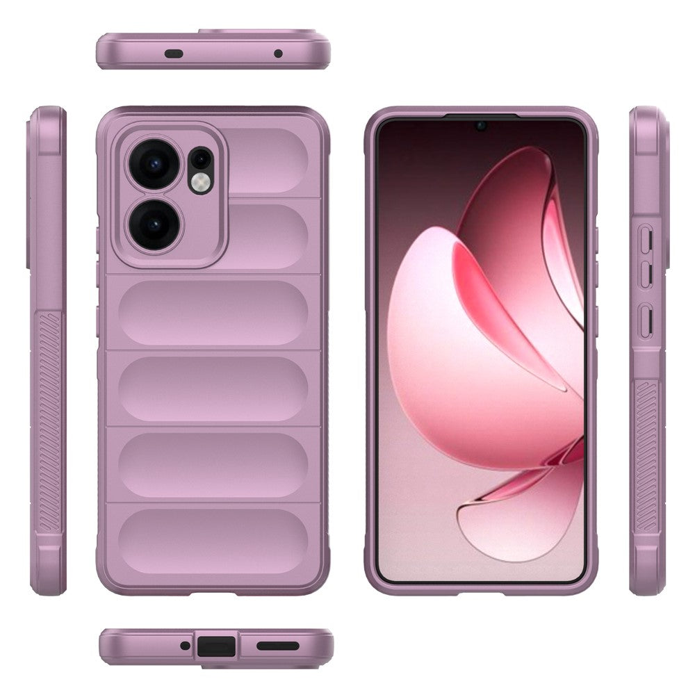For Oppo Reno13 F 5G Case Anti-Drop Soft TPU Rugged Phone Back Cover - Light Purple