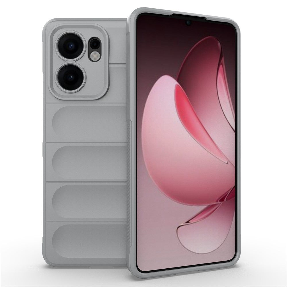 For Oppo Reno13 F 5G Case Anti-Drop Soft TPU Rugged Phone Back Cover - Light Grey