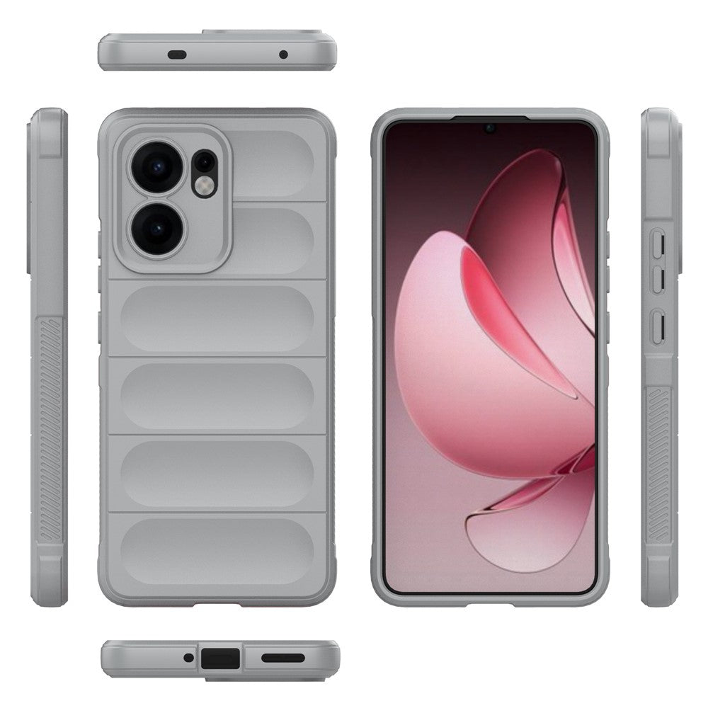 For Oppo Reno13 F 5G Case Anti-Drop Soft TPU Rugged Phone Back Cover - Light Grey