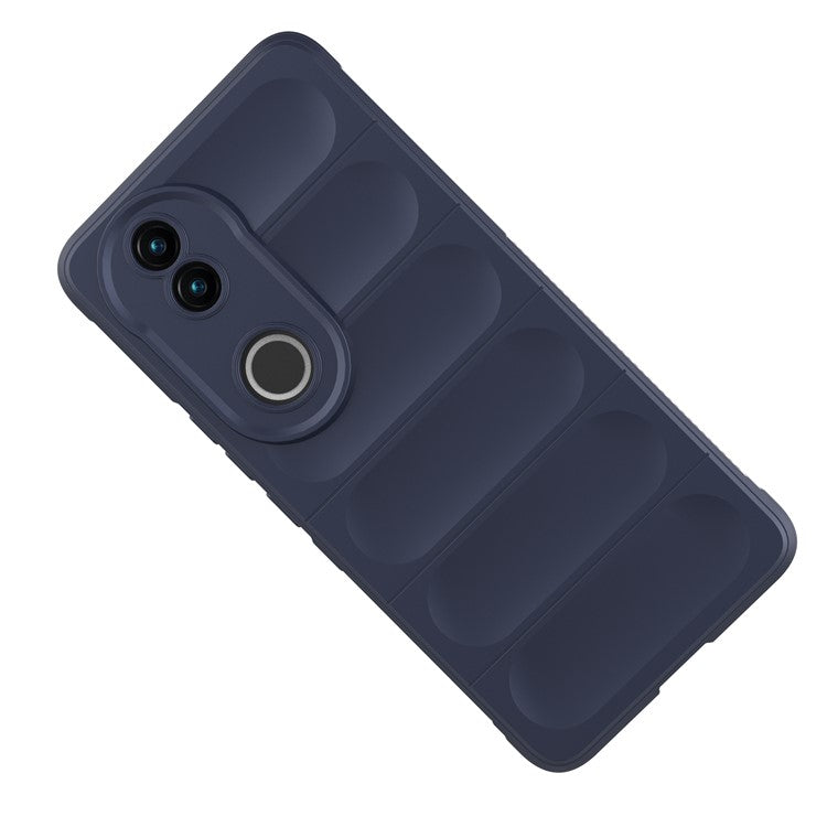 For vivo V50 5G Case Anti-Drop Soft TPU Rugged Phone Back Cover - Dark Blue