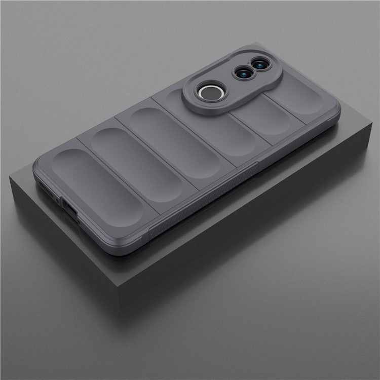 For vivo V50 5G Case Anti-Drop Soft TPU Rugged Phone Back Cover - Dark Grey