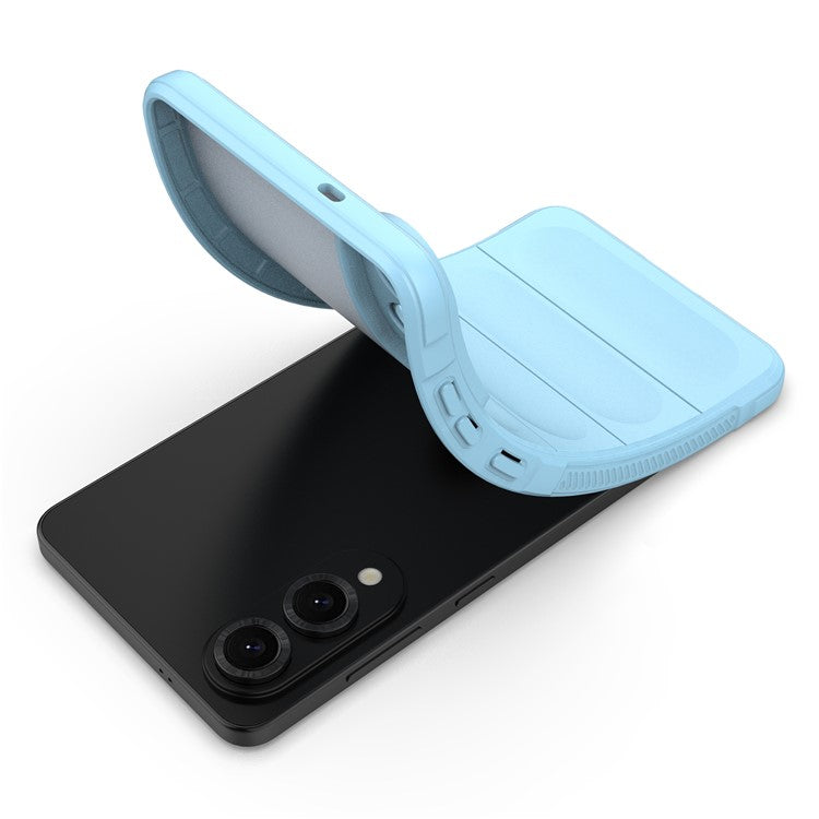 For Samsung Galaxy S25 Edge Case Anti-Drop Soft TPU Rugged Phone Back Cover - Baby Blue