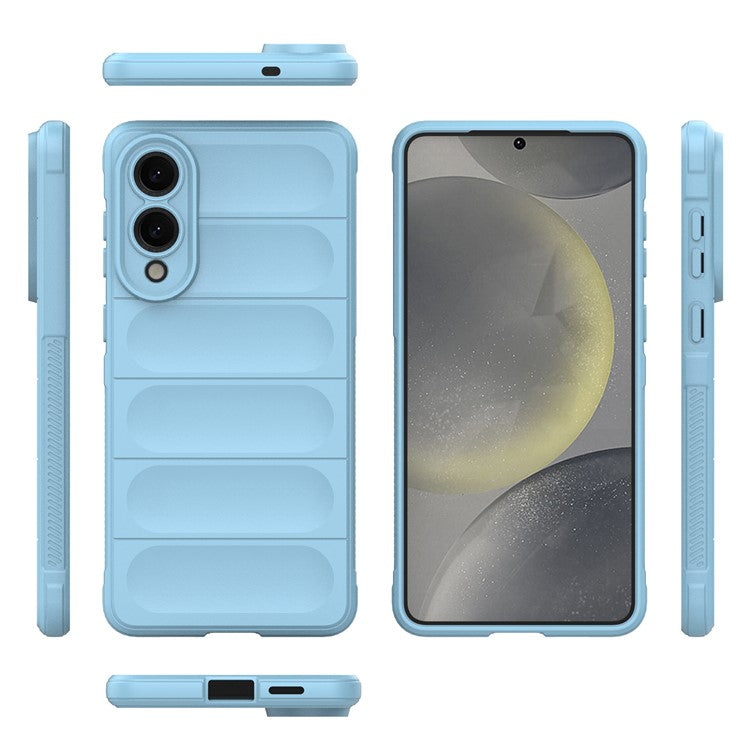 For Samsung Galaxy S25 Edge Case Anti-Drop Soft TPU Rugged Phone Back Cover - Baby Blue