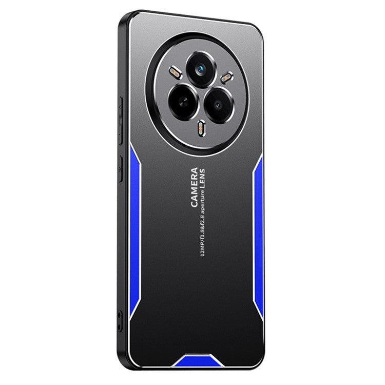 For Realme 14 Pro+ 5G Phone Case Aluminium Alloy TPU PC Back Cover - Blue