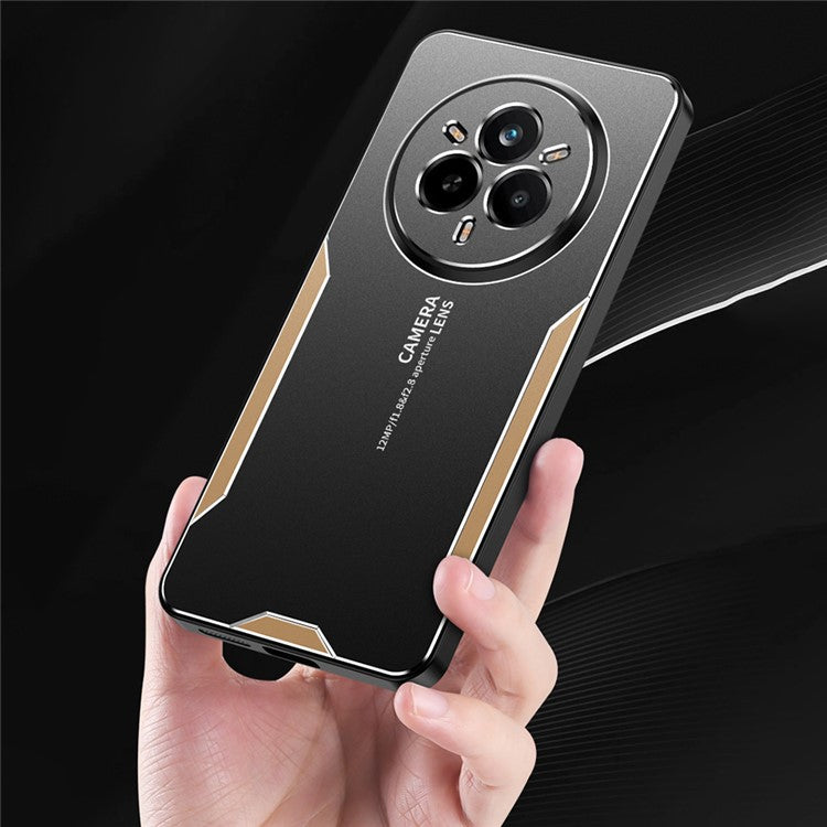 For Realme 14 Pro+ 5G Phone Case Aluminium Alloy TPU PC Back Cover - Blue