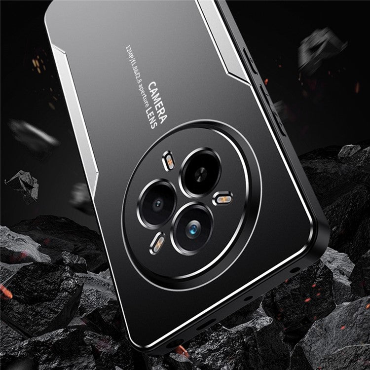 For Realme 14 Pro+ 5G Phone Case Aluminium Alloy TPU PC Back Cover - Blue
