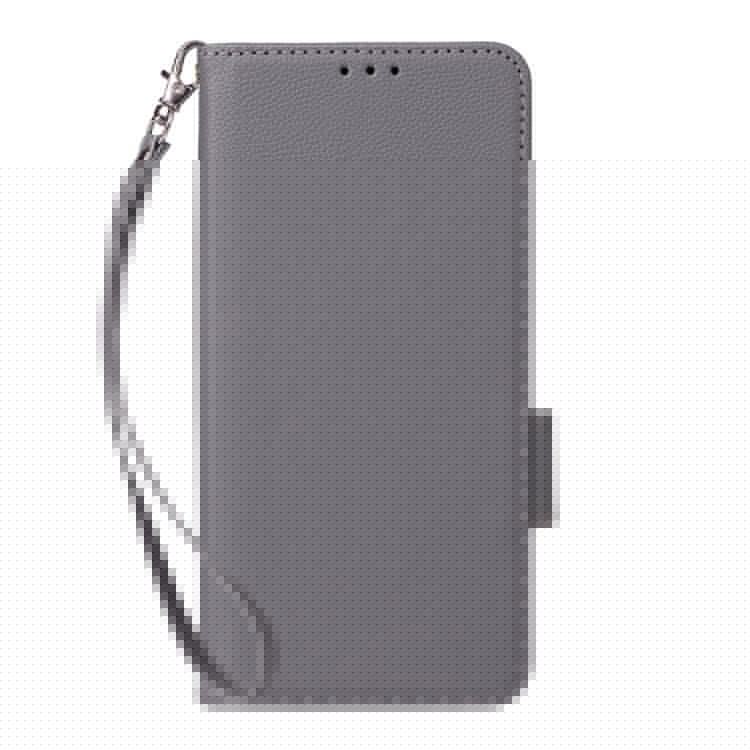 For vivo Y04 4G / Y29s 5G Case Wallet Flip Litchi Texture PU Leather Phone Cover - Grey