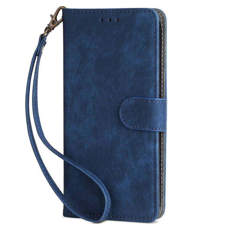 For vivo Y04 4G / Y29s 5G Case Wallet RFID Blocking PU Leather Cover Viewing Stand - Blue