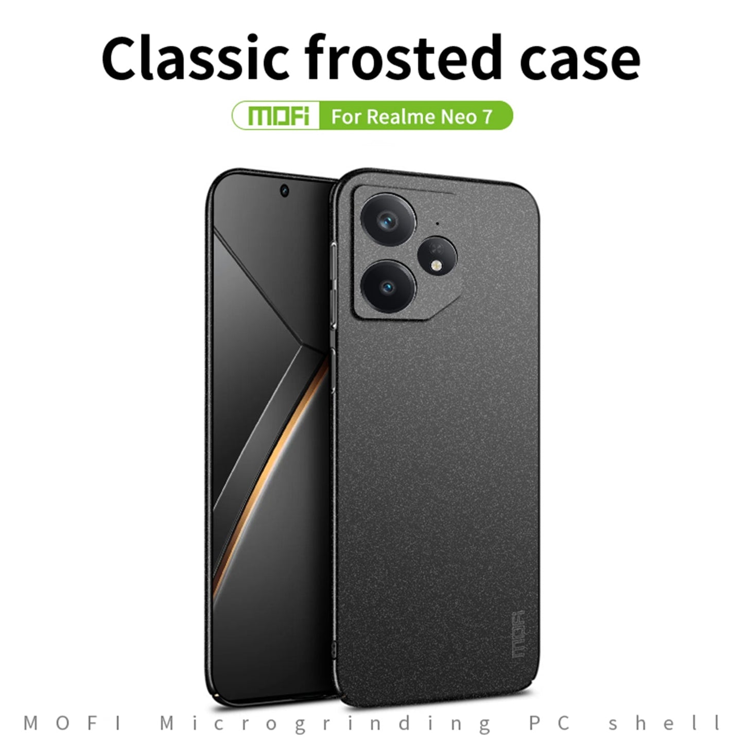 For Realme Neo7 5G PC Case MOFI Shield Matte Series Slim Fit Phone Cover - Gray