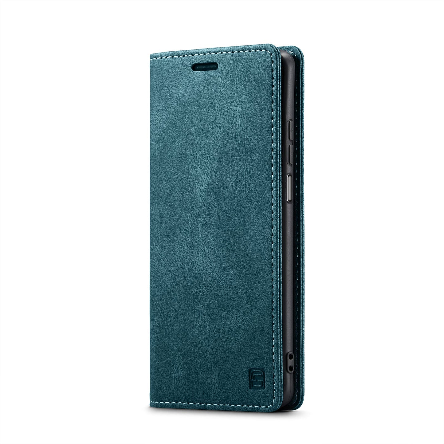 For Realme C55 4G Wallet Case AUTSPACE A01 Leather Stand Cover with RFID Blocking Card Holder - Blue