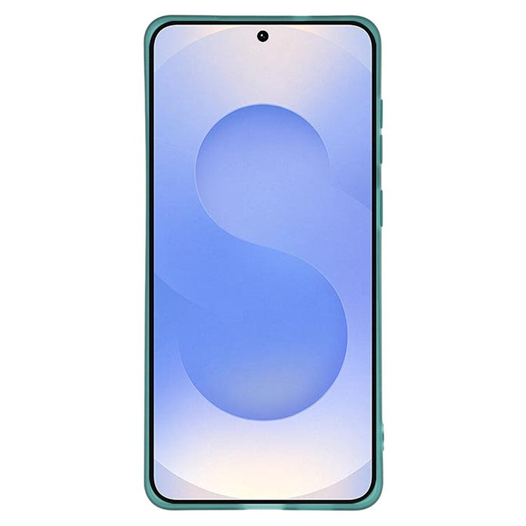 For Samsung Galaxy S25 Edge Case Electroplated Camera Frame TPU Phone Cover - Transparent Army Green