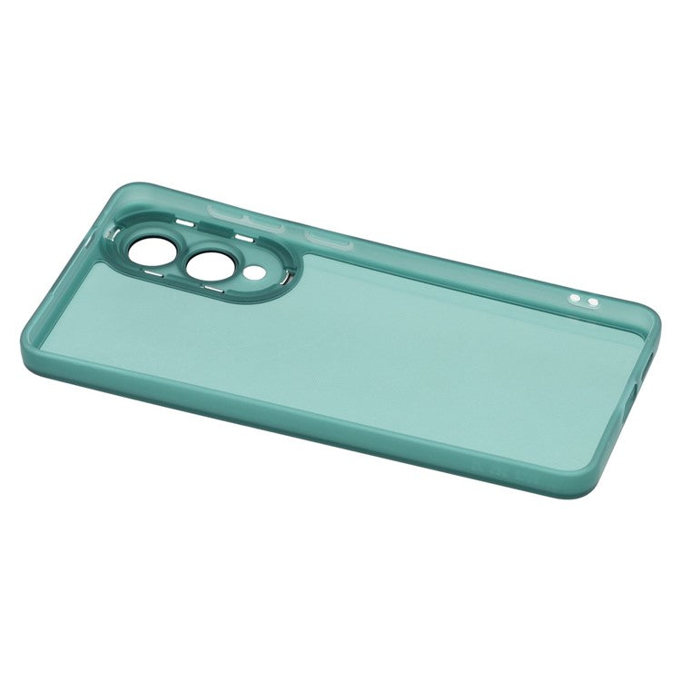 For Samsung Galaxy S25 Edge Case Electroplated Camera Frame TPU Phone Cover - Transparent Army Green